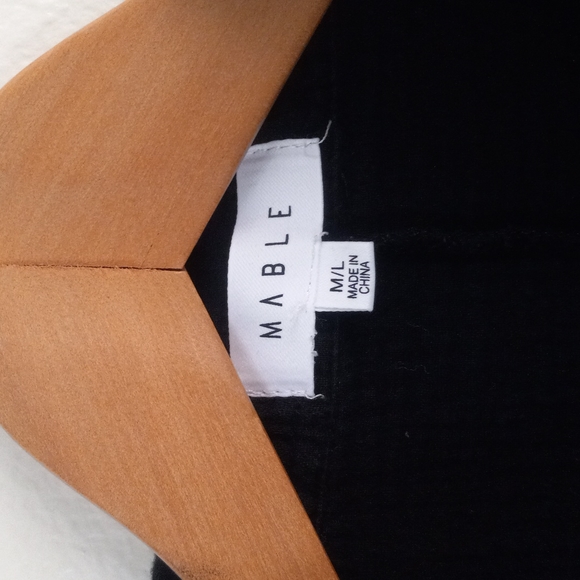 Mabel Black Button Up Romper Size M/L - Picture 3 of 5